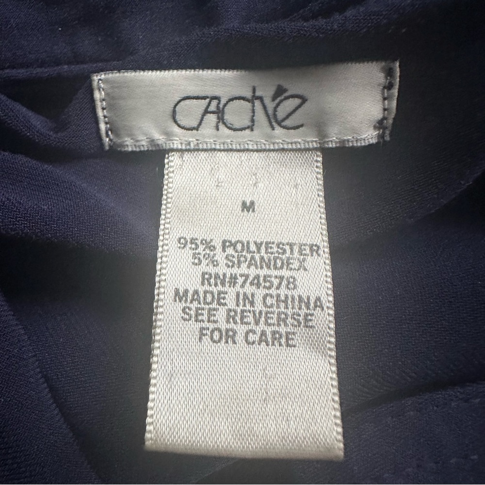 Cache Navy Button-Front Utility Blouse | Long Sle… - image 7